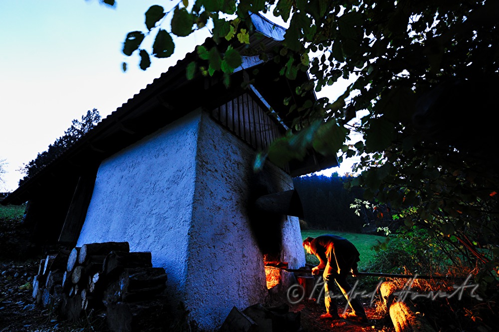 torrefaction of pears in the hut