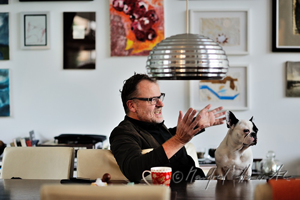 Oscar winner Stefan Ruzowitzky in his dining room