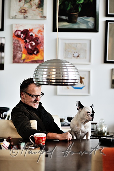 Oscar winner Stefan Ruzowitzky in his dining room