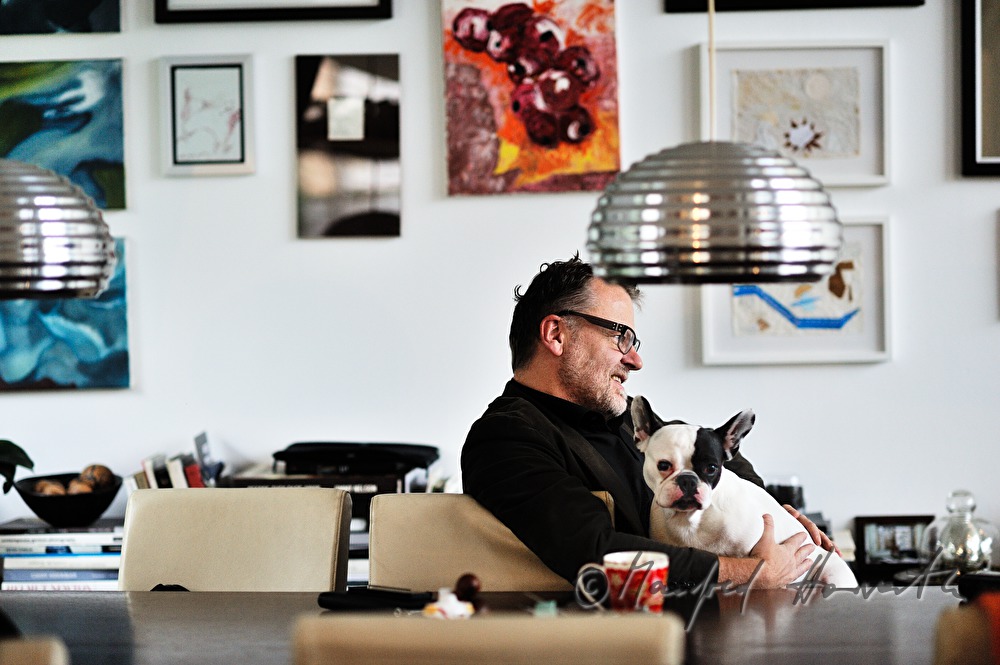 Oscar winner Stefan Ruzowitzky in his dining room