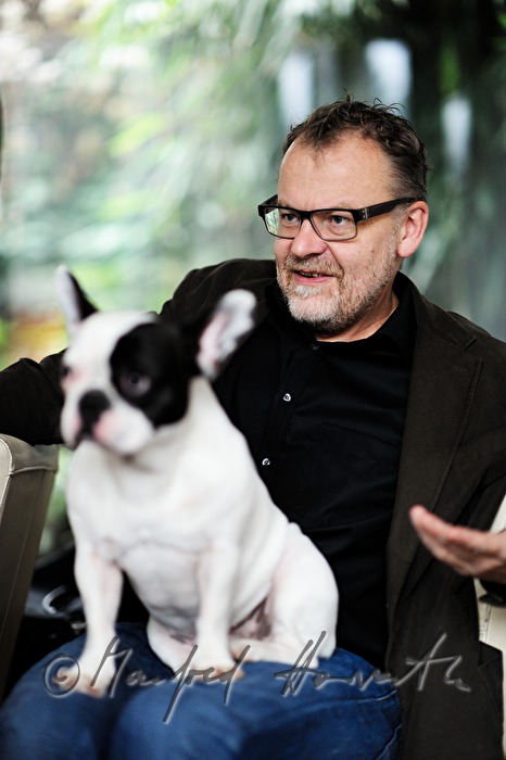 Oscar winner Stefan Ruzowitzky with his dog Juli