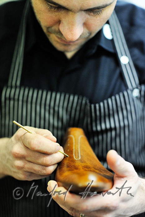 making of custom shoes of one piece of leather