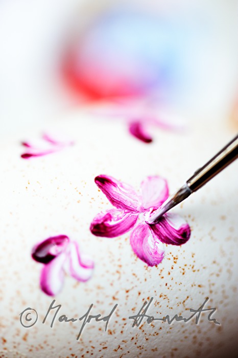painting Easter eggs in the manufactory