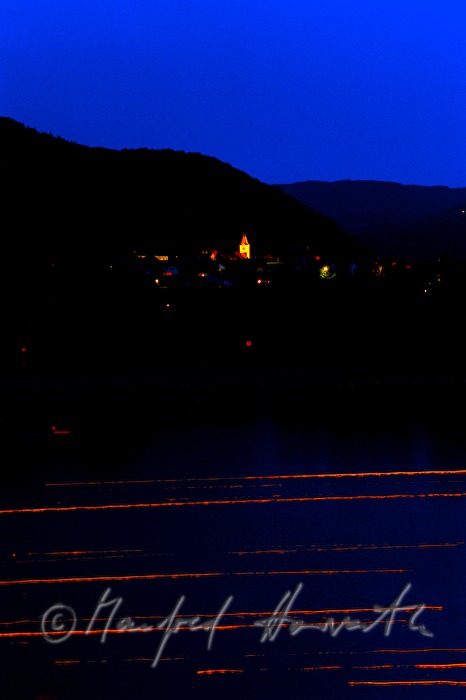 Midsummer Festival with hundreds of floating candles