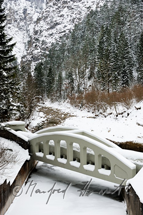 bridge with water pipeline for the hydraulic power plant