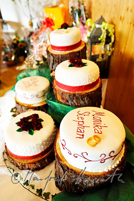 wedding cakes near the dance floor