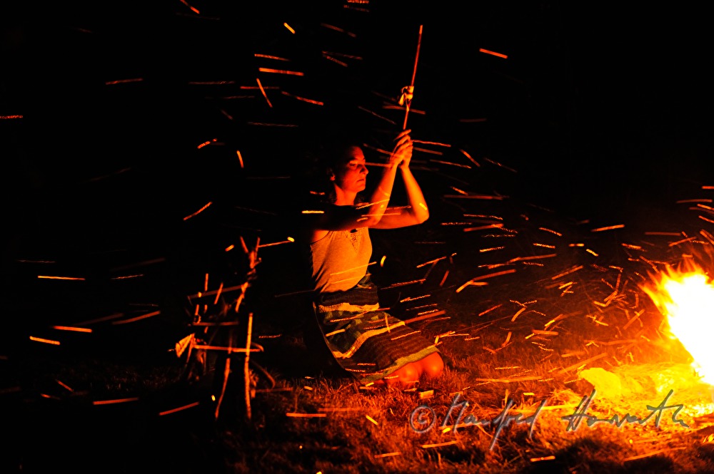 medicine woman with peace pipe during a ritual