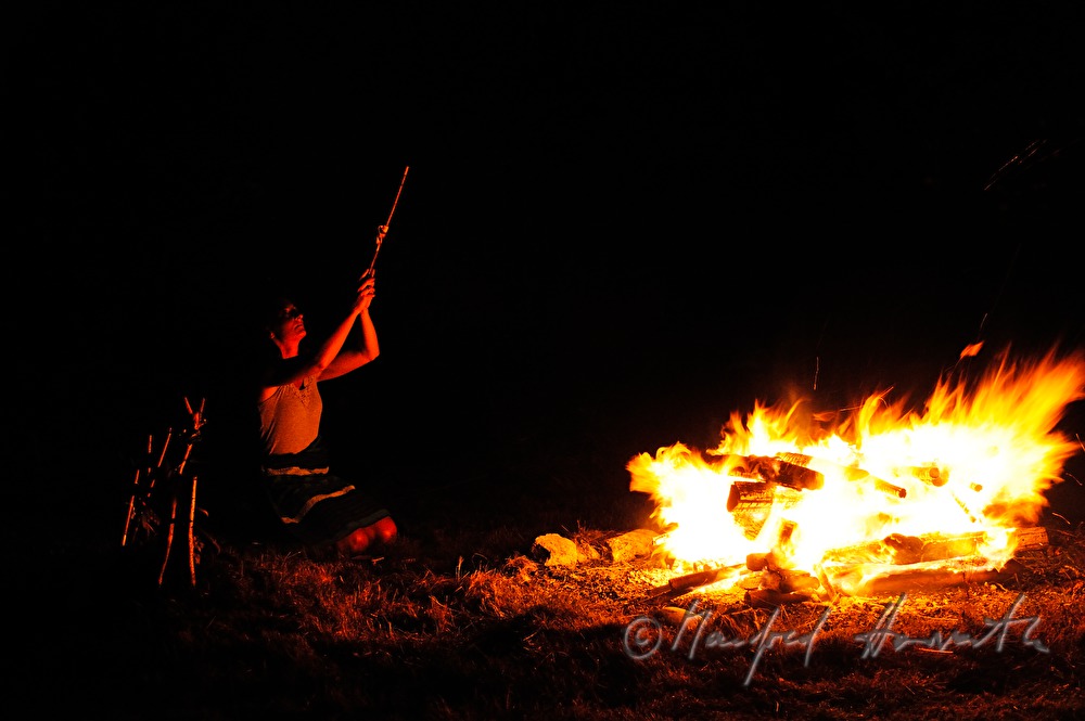 medicine woman with peace pipe during a ritual
