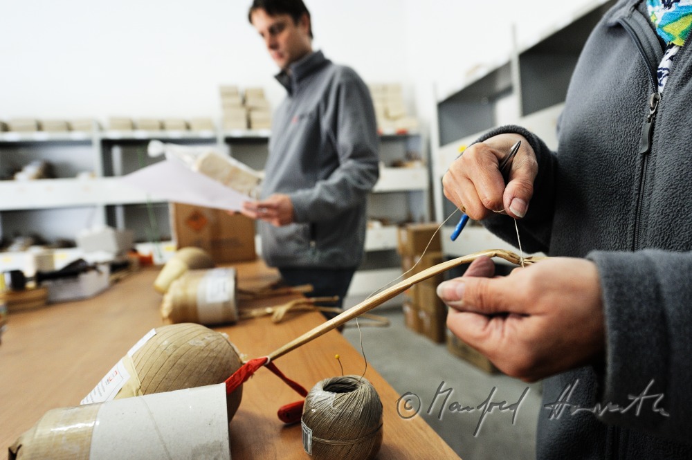 binding the igniter cords of the fireworks rockets