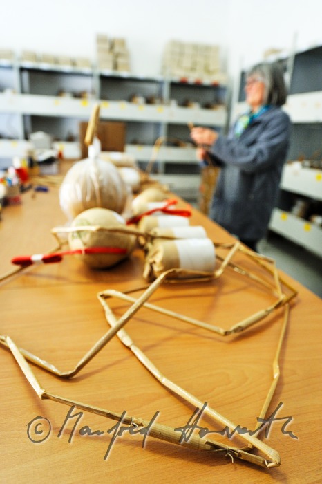 binding the igniter cords of the fireworks rockets