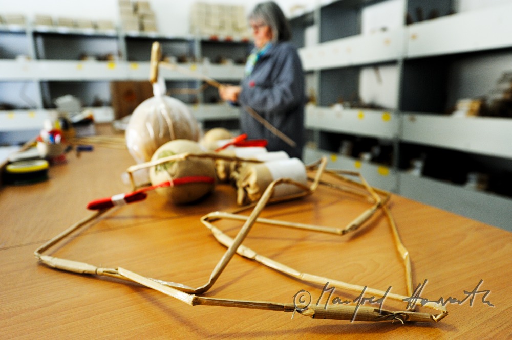 binding the igniter cords of the fireworks rockets