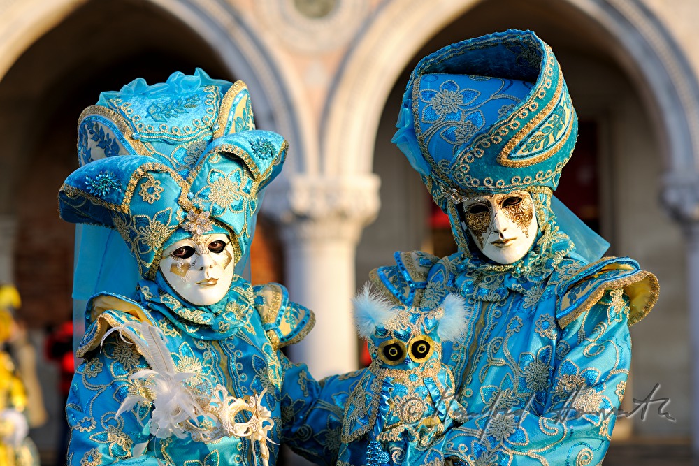disguised couple at the carnival