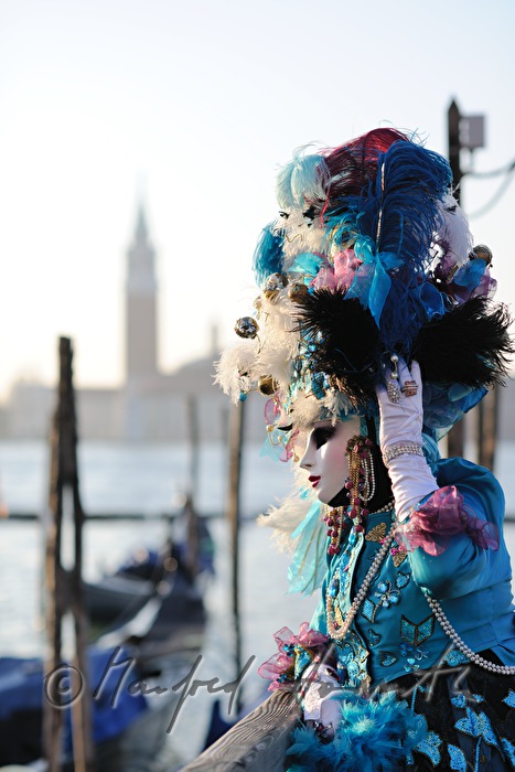 disguised woman at the carnival