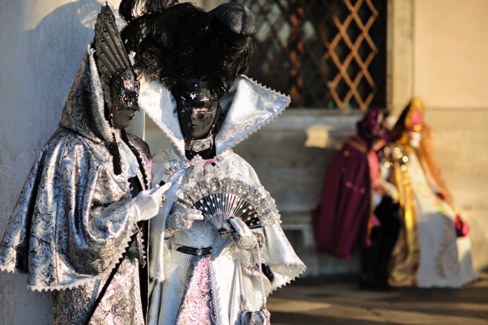 disguised woman at the carnival