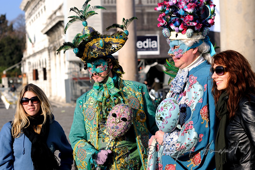 masqueraded visitors of the carnival