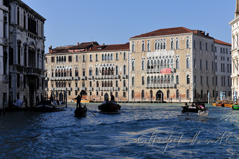 gondola and boats on Canal Grande