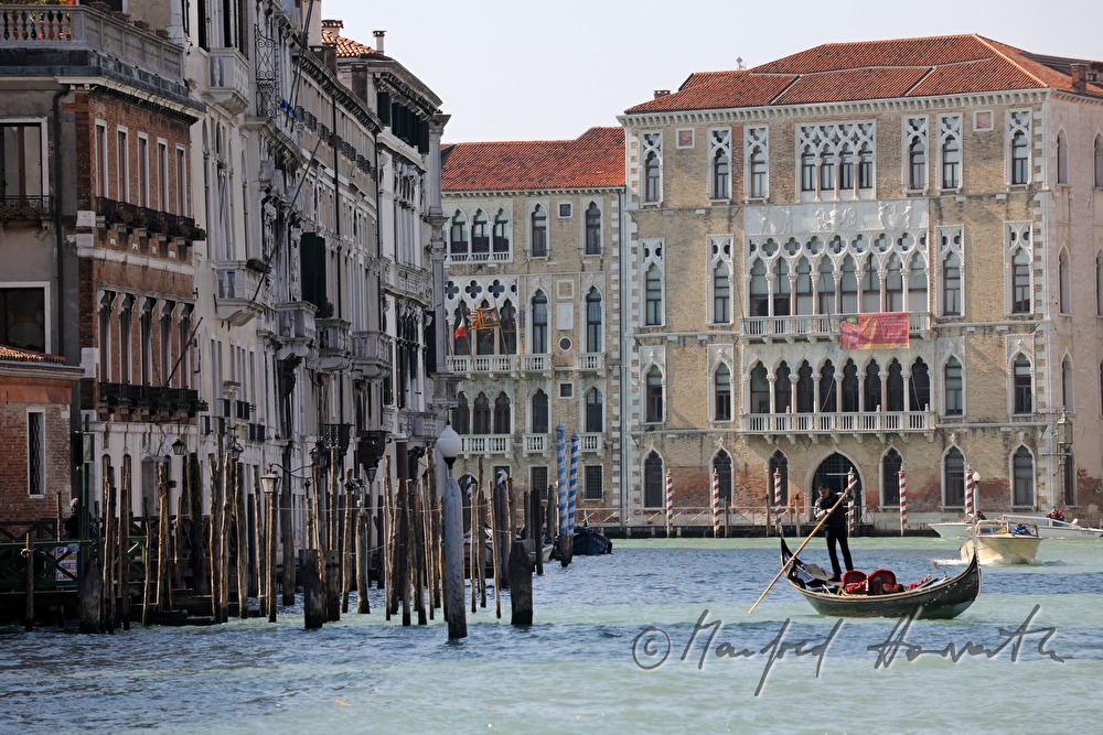 gondola and boats on Canal Grande
