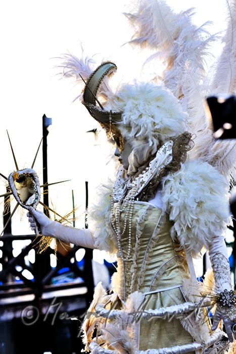 an angel on St Mark's Square during carnival