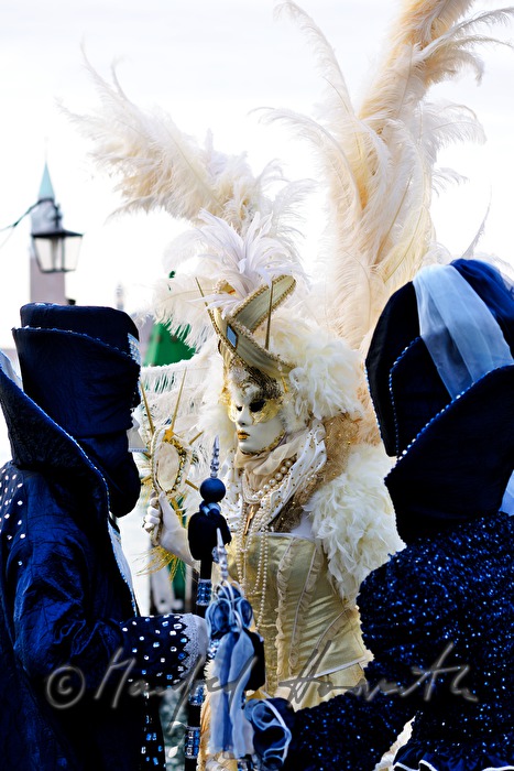 an angel on St Mark's Square during carnival