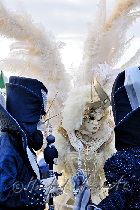 an angel on St Mark's Square during carnival