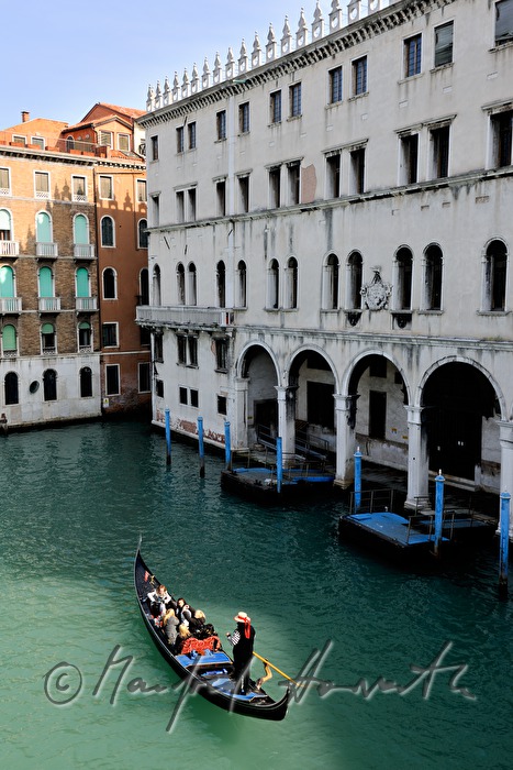 gondolas on the Canal Grande near Riva del Carbon