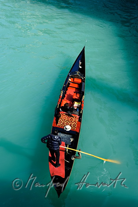gondola on the Canal Grande near Riva del Carbon