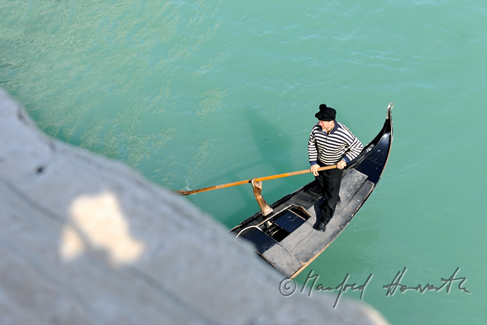 gondola on the Canal Grande near Riva del Carbon