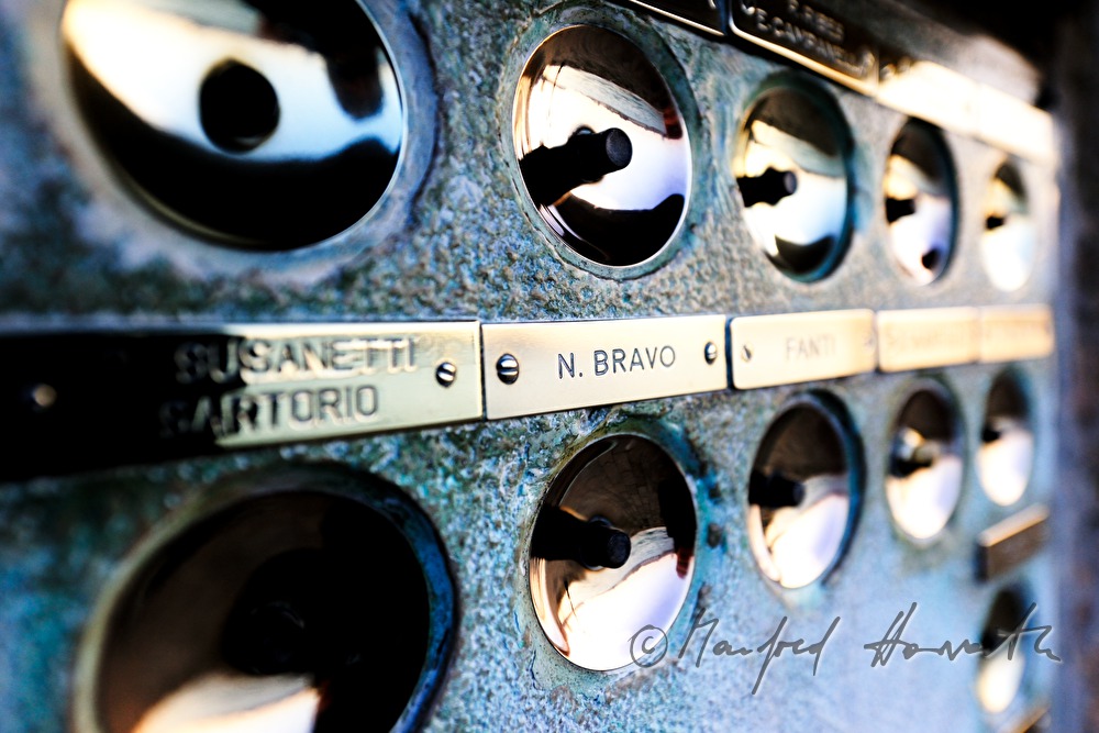 bells and nameplates at an apartment house