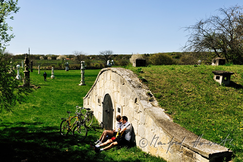 sculptures at the open air museum and wine cellar