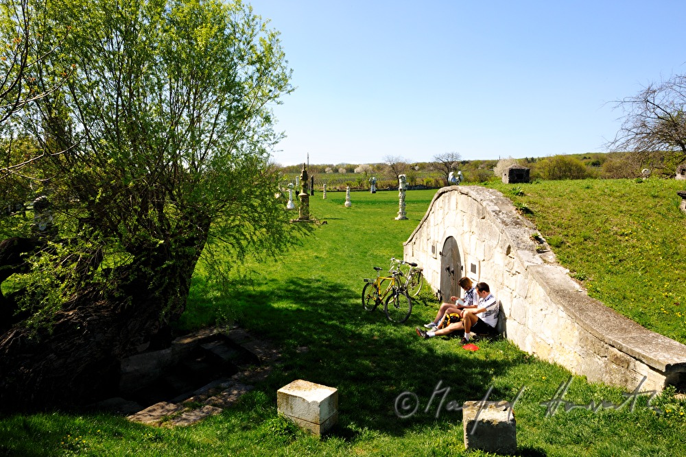 sculptures at the open air museum and wine cellar