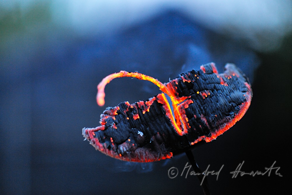 top of a burning violin
