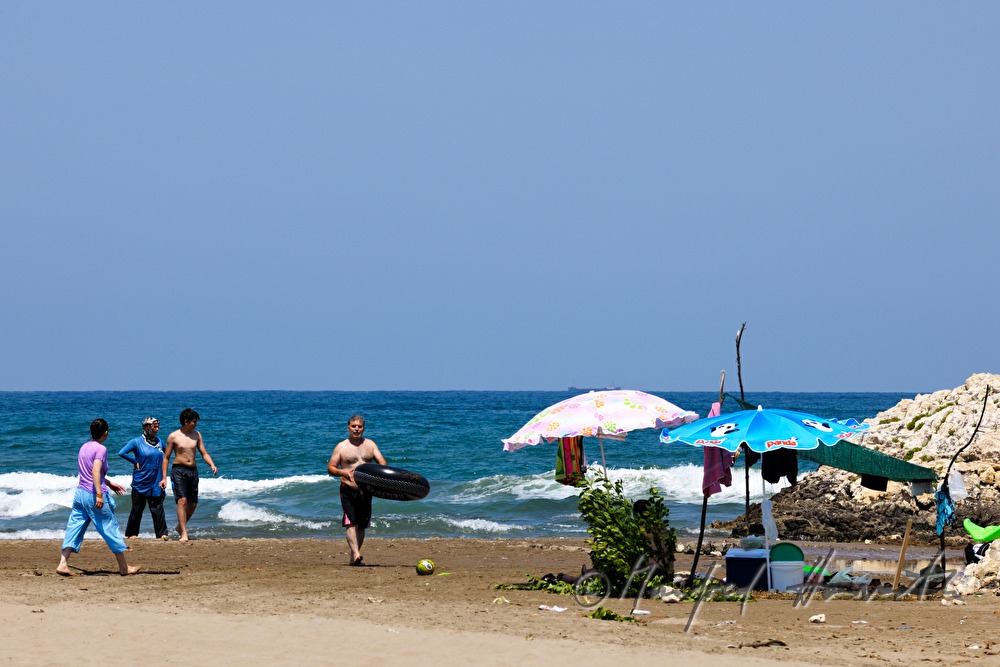 beach with bathers