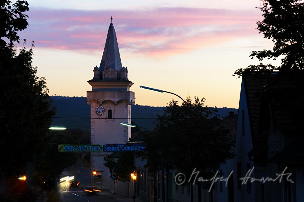 fortified tower and main street