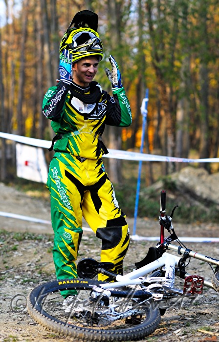racing cyclists during a break