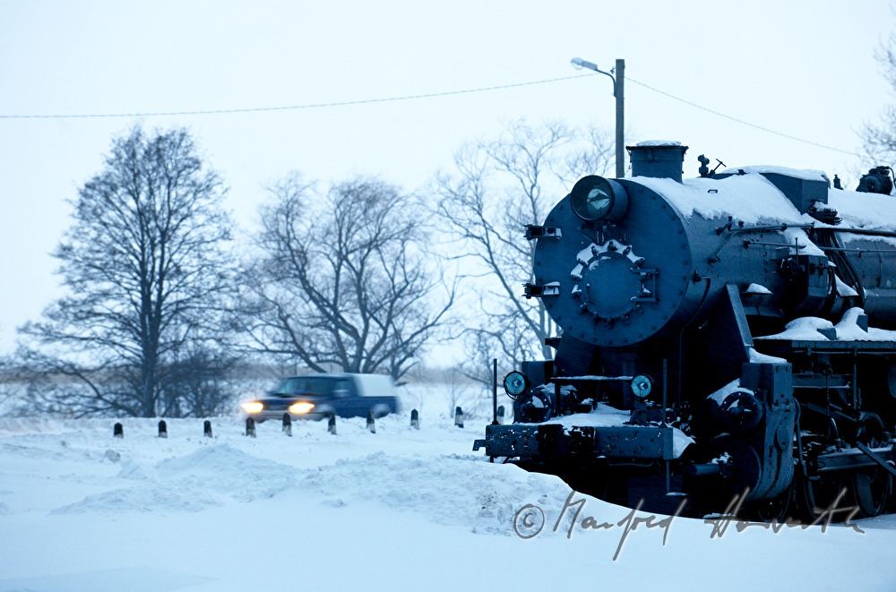 locomotive at the train station
