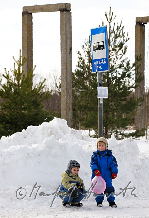 busstop near the former Soviet airport Kiltsi