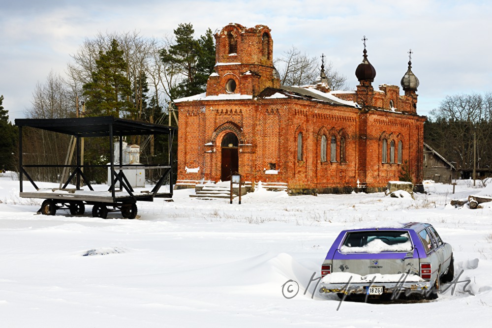 decayed Russian Ortodox church