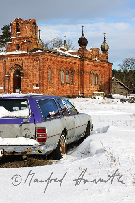 decayed Russian Ortodox church