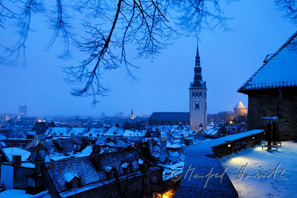 view from Toompea to Church of St. Nicholas