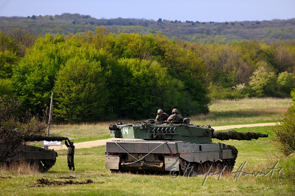 tank of the Austrian Armed Forces during a field maneuver