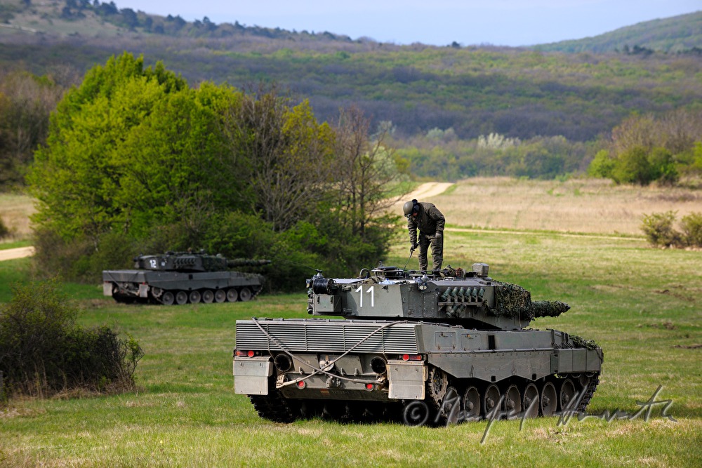 tank of the Austrian Armed Forces during a field maneuver