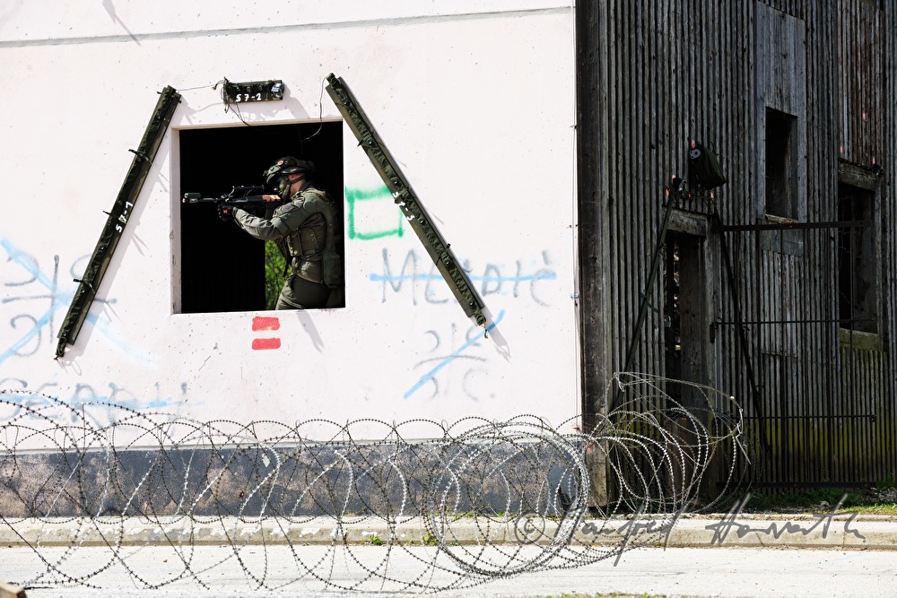 soldier of the Austrian Armed Forces during a field maneuver