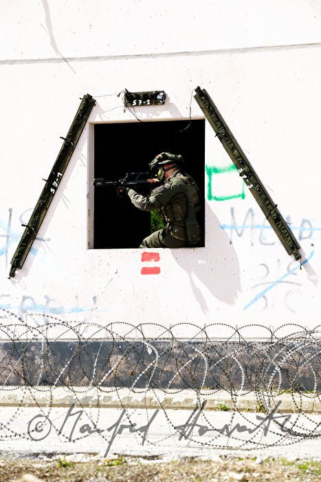 soldier of the Austrian Armed Forces during a field maneuver