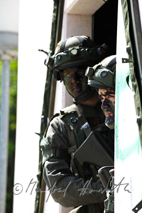 soldier of the Austrian Armed Forces during a field maneuver