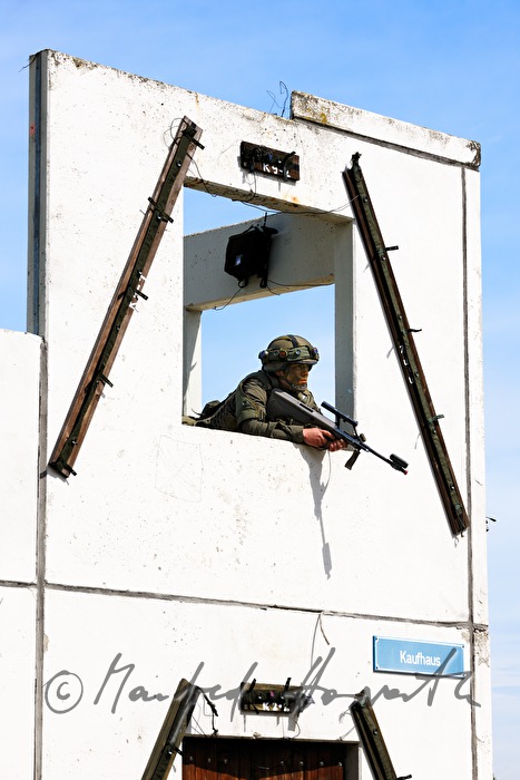 soldier of the Austrian Armed Forces during a field maneuver