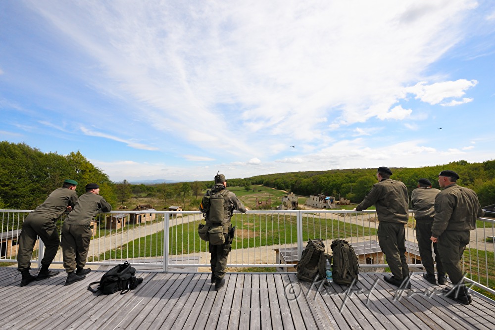 soldiers of the Austrian Armed Forces during a field maneuver