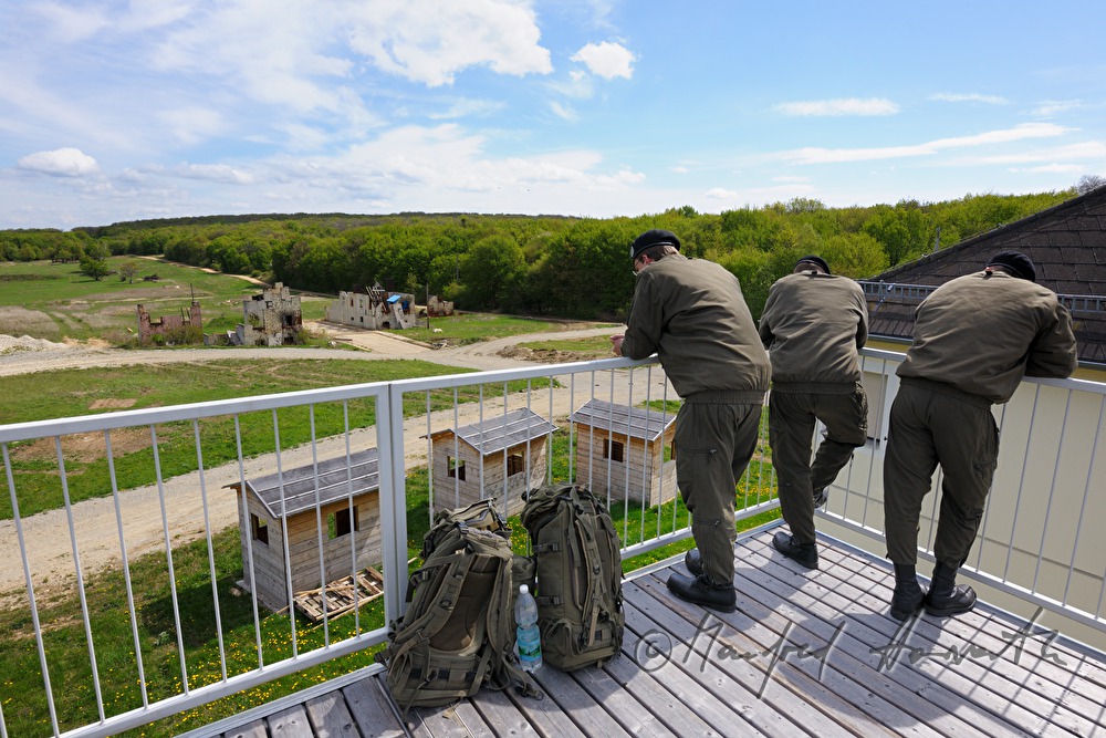 soldiers of the Austrian Armed Forces during a field maneuver