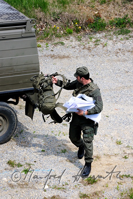 soldier of the Austrian Armed Forces during a field maneuver
