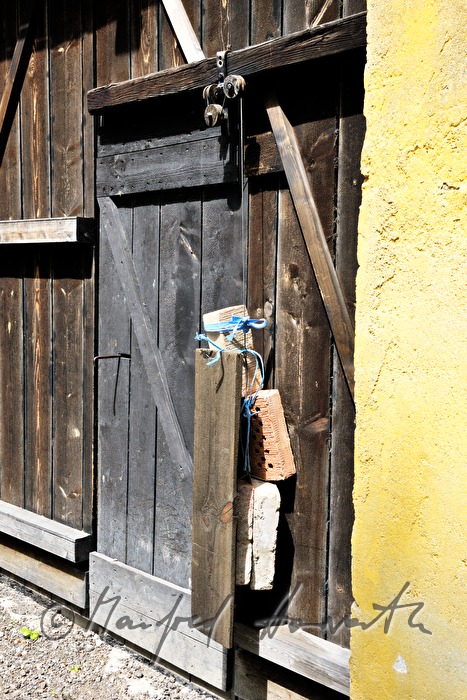 door closer on a barn