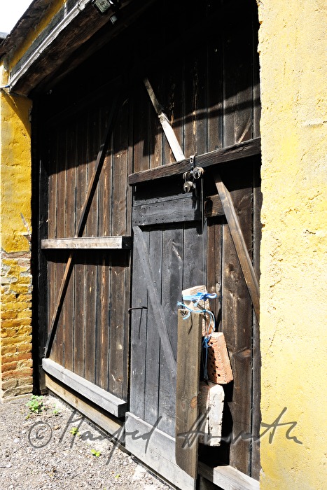 door closer on a barn